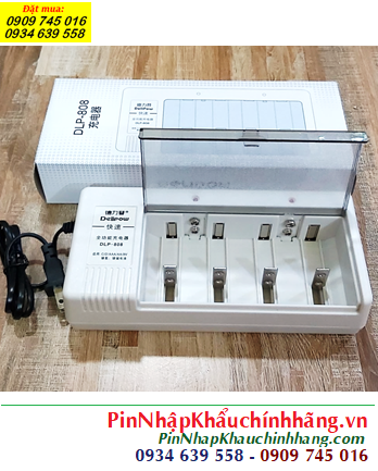 Delipow DLP-808 _Máy sạc 6 Pin đa năng (06 khe Sạc 1,2,3,4  pin AA, AAA, C, D và 2 Pin 9v)